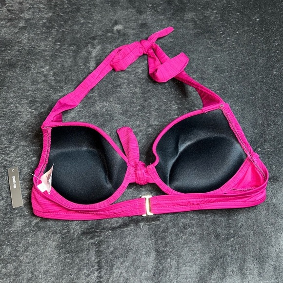 NWOT Mossimo Size L Maroon Push Up Bikini Top - Picture 3 of 4